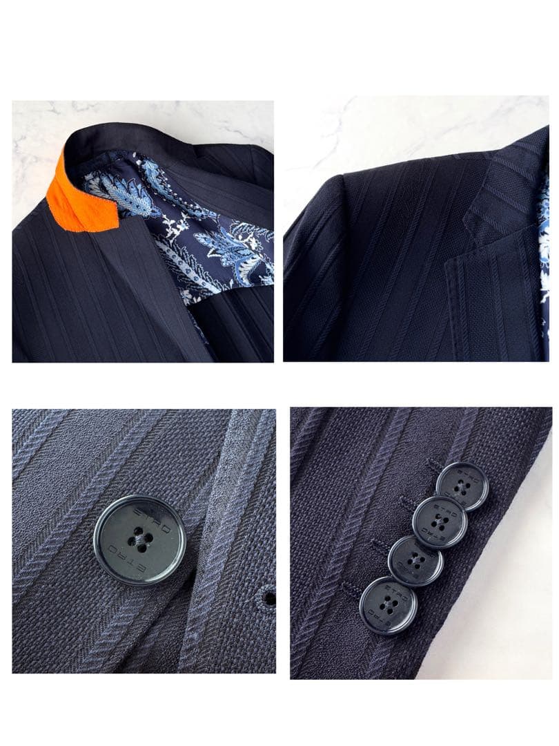 ETRO エトロ セットアップ スーツ ネイビー 紺 52 ＝ 日本人 XL相当