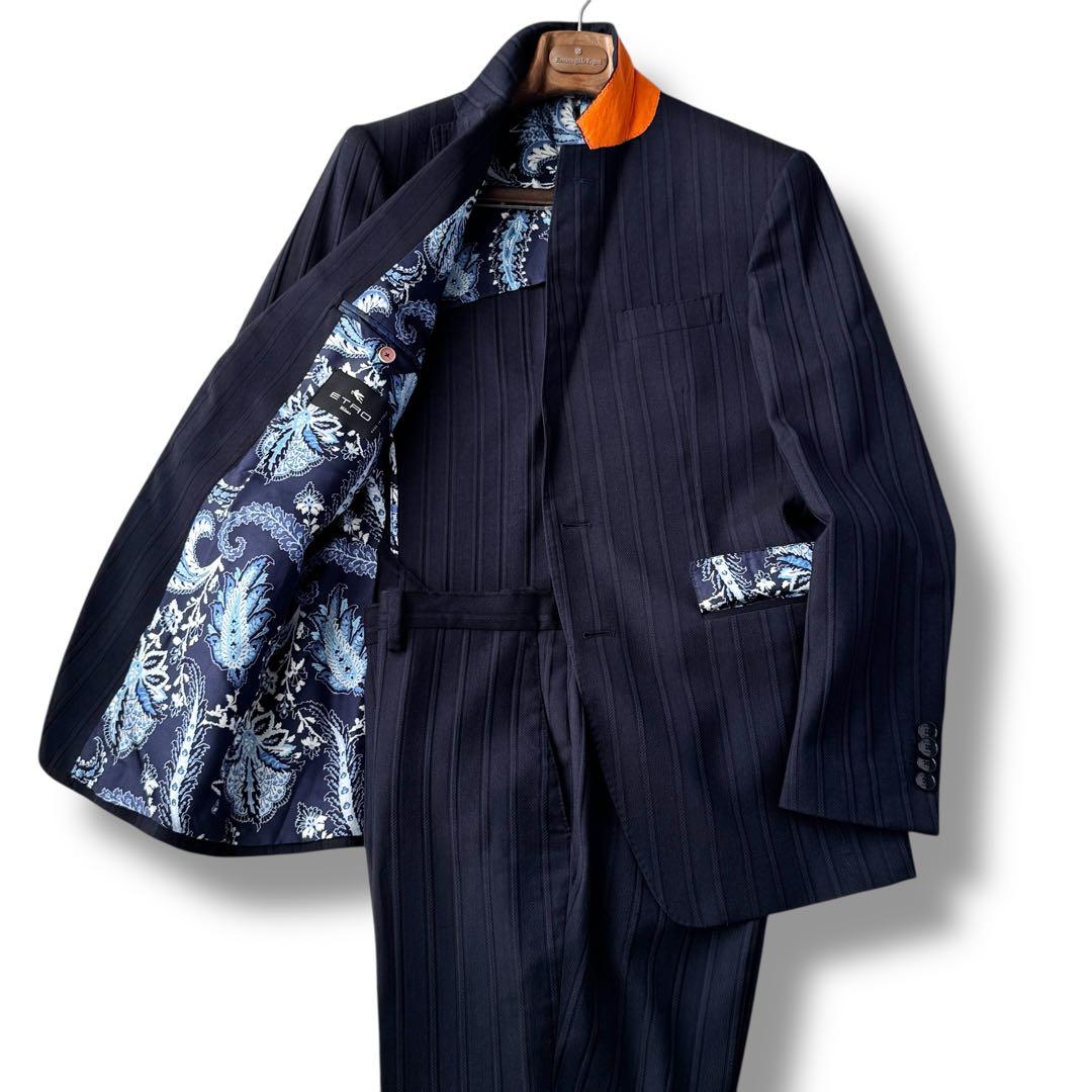 ETRO エトロ セットアップ スーツ ネイビー 紺 52 ＝ 日本人 XL相当