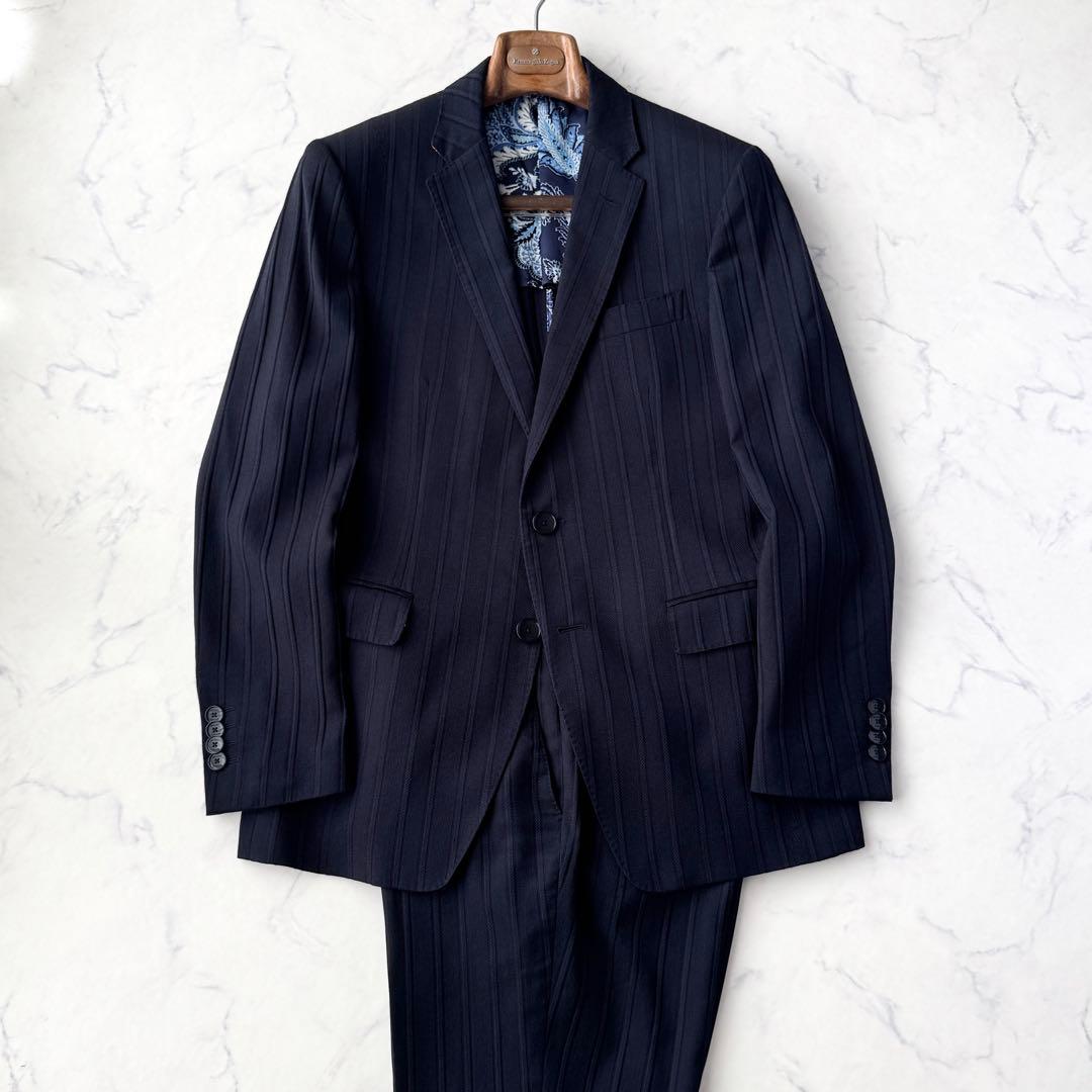 ETRO エトロ セットアップ スーツ ネイビー 紺 52 ＝ 日本人 XL相当