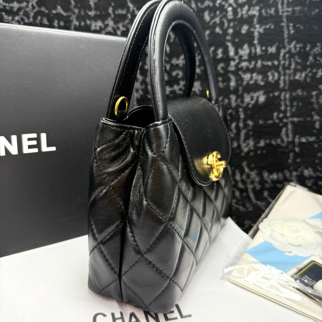 CHANEL ハンドルショルダーバッグ ブラック