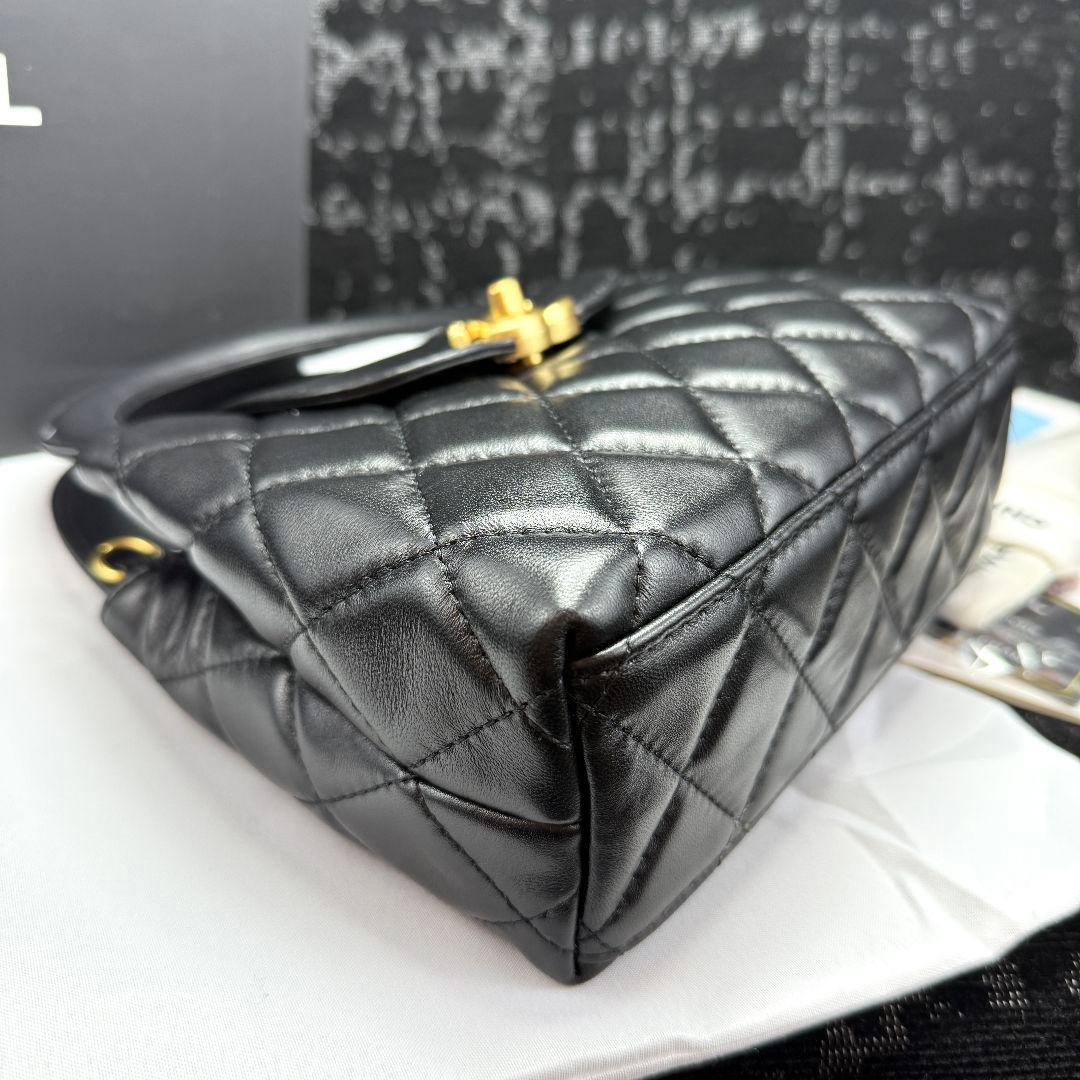 CHANEL ハンドルショルダーバッグ ブラック