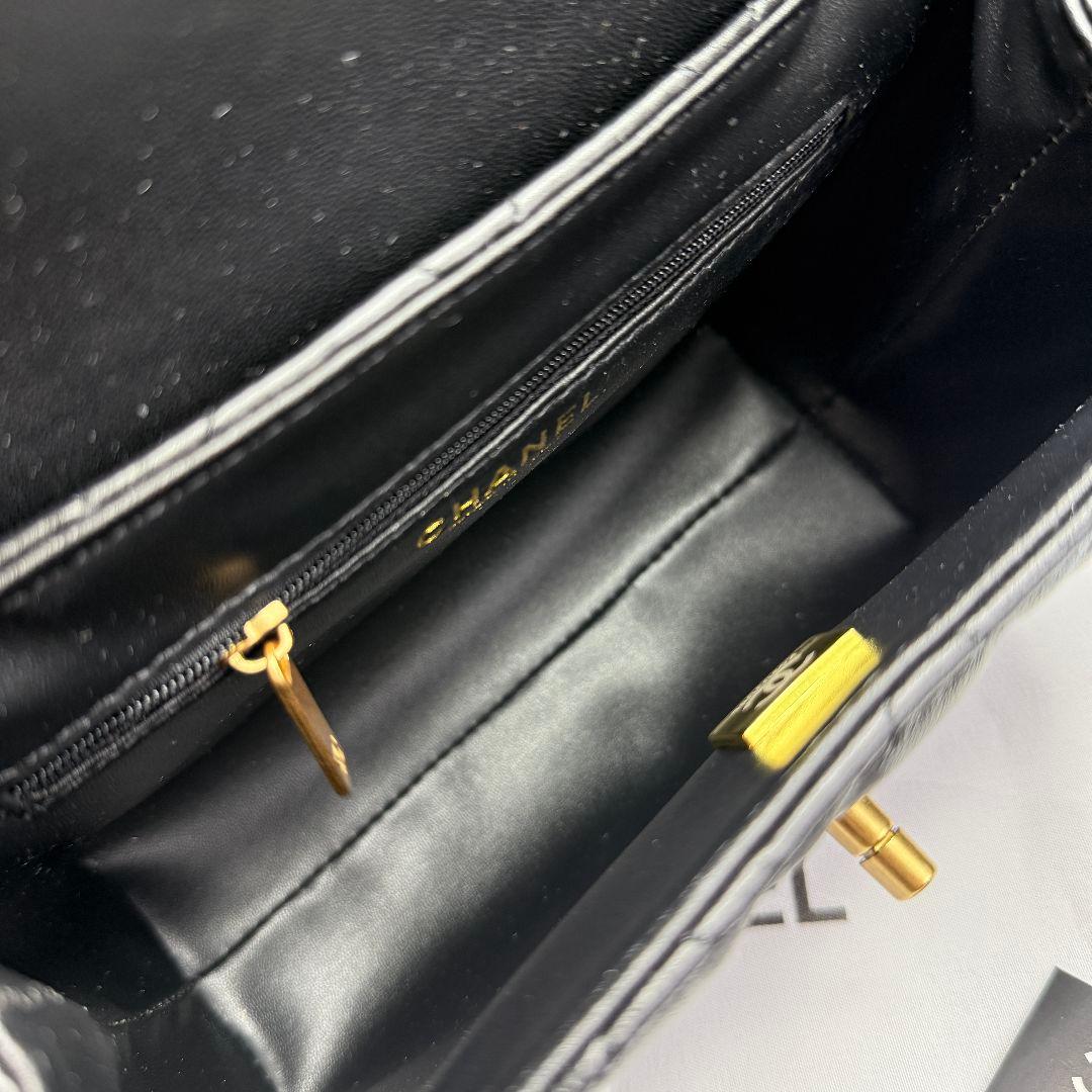 CHANEL ハンドルショルダーバッグ ブラック