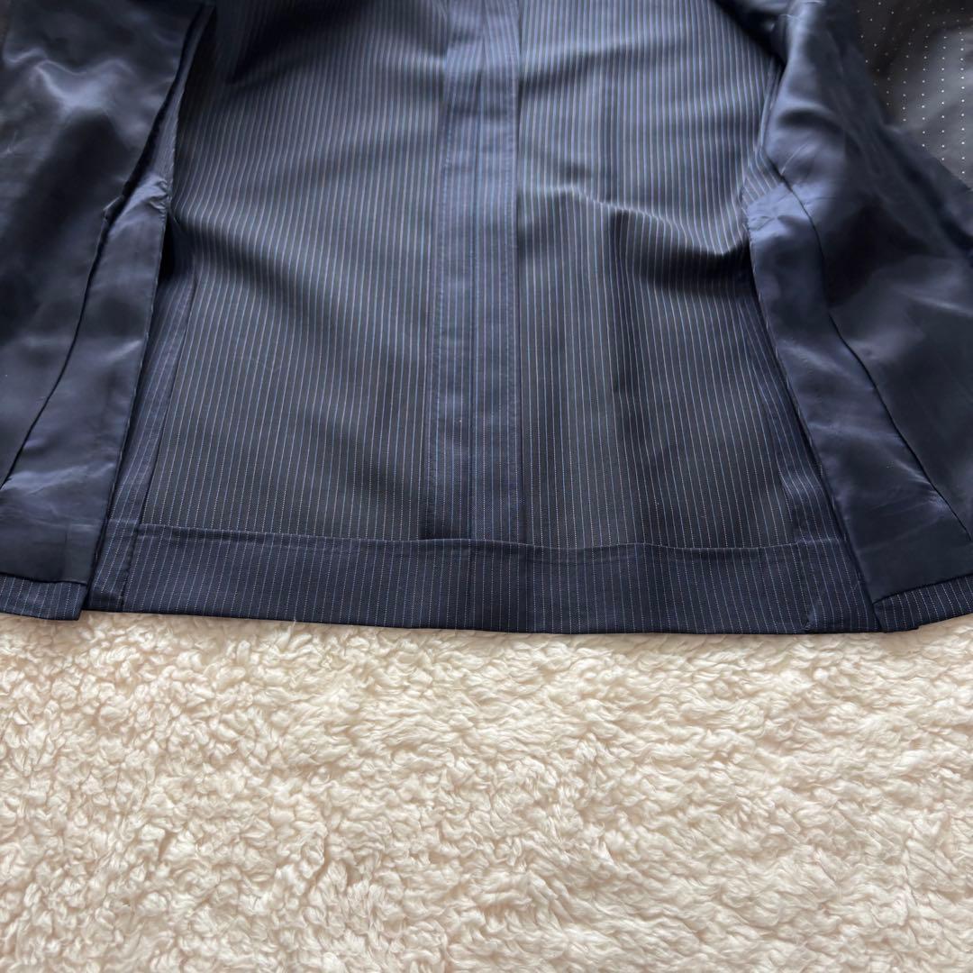 【極美品】ポールスミス ゼニア スーツ ネイビー L ストライプ シルク混