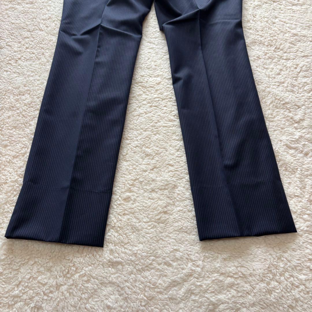 【極美品】ポールスミス ゼニア スーツ ネイビー L ストライプ シルク混