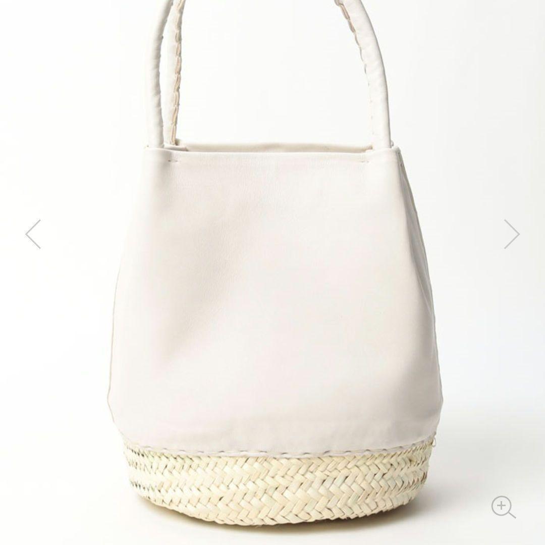 【未使用品】 HOUSE OF LOTUS　ワランワヤン レザーかご　ホワイト