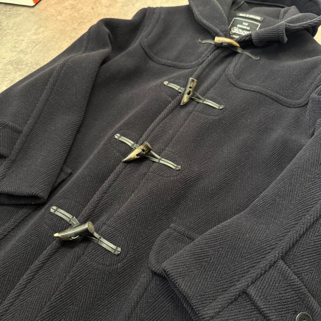 90s グローバーオール キングストン ヘリンボーン ダッフルコート ネイビー