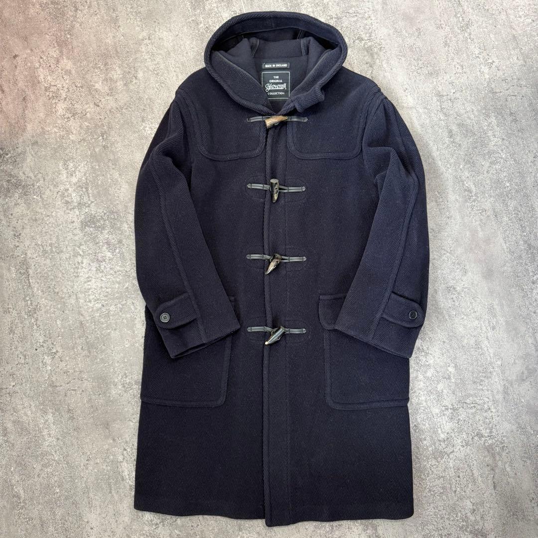 90s グローバーオール キングストン ヘリンボーン ダッフルコート ネイビー