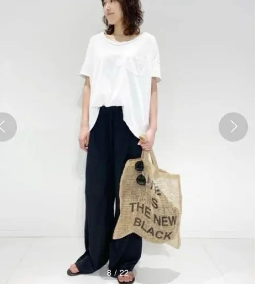 MUSE de Deuxieme Classe シルクサテンギャザーワイドパンツ