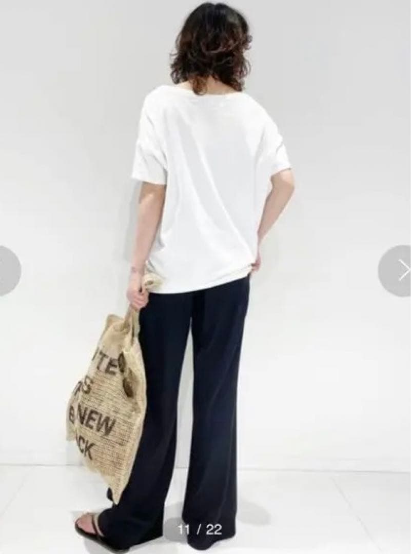 MUSE de Deuxieme Classe シルクサテンギャザーワイドパンツ