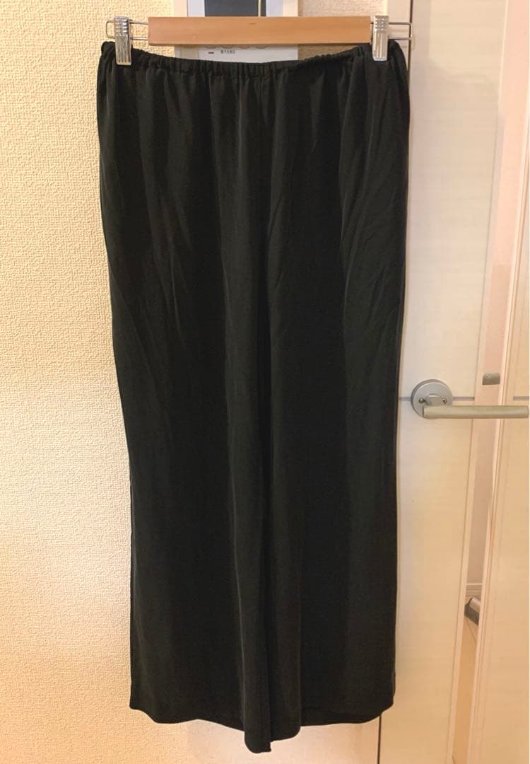 MUSE de Deuxieme Classe シルクサテンギャザーワイドパンツ