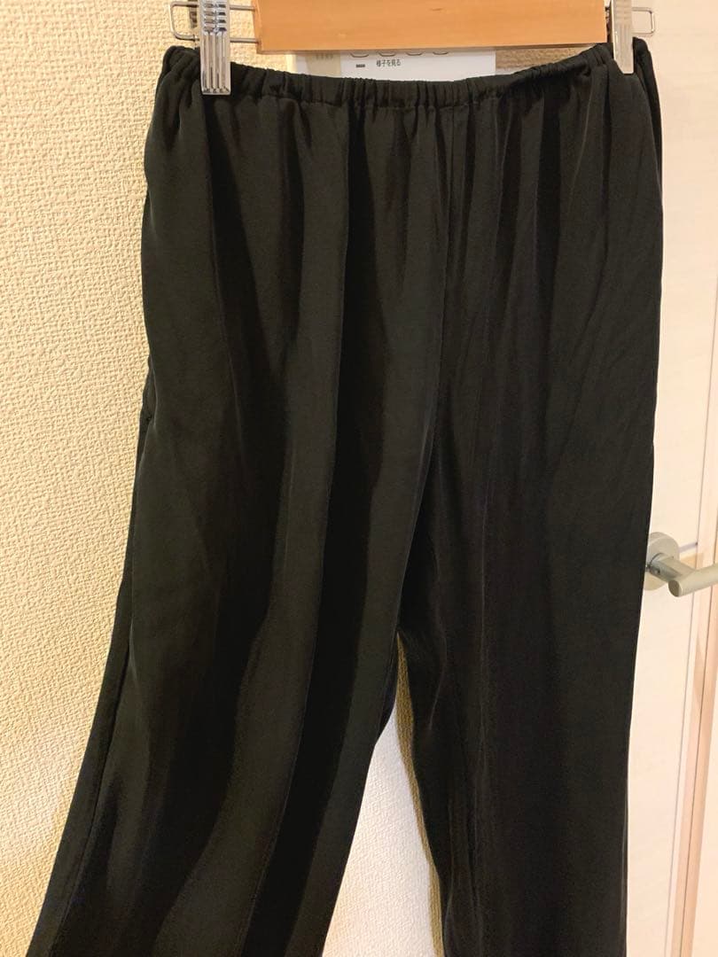 MUSE de Deuxieme Classe シルクサテンギャザーワイドパンツ