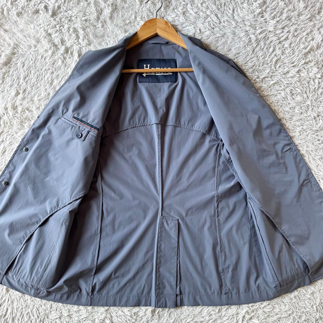 極美品　ヘルノ　ストレッチ　ナイロン　テーラードジャケット　アンコン　46