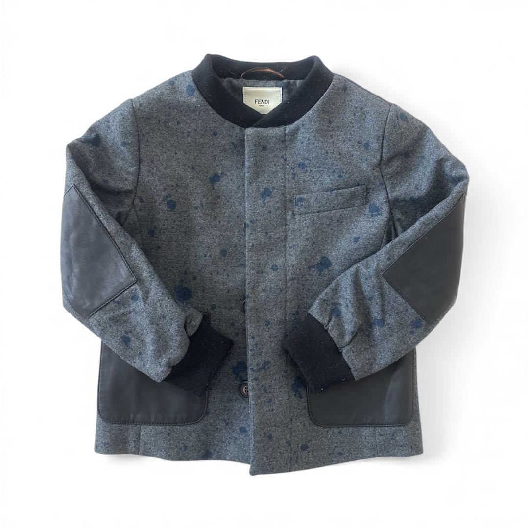 Fendi グレー ネイビー ジャケット　3A 100サイズ