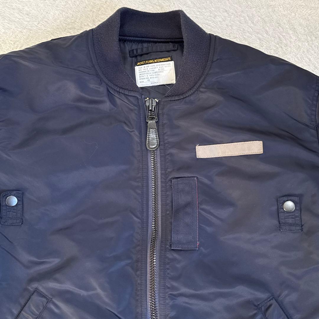 WAIPER B-15C MOD フライトジャケット MA-1 42 ネイビー