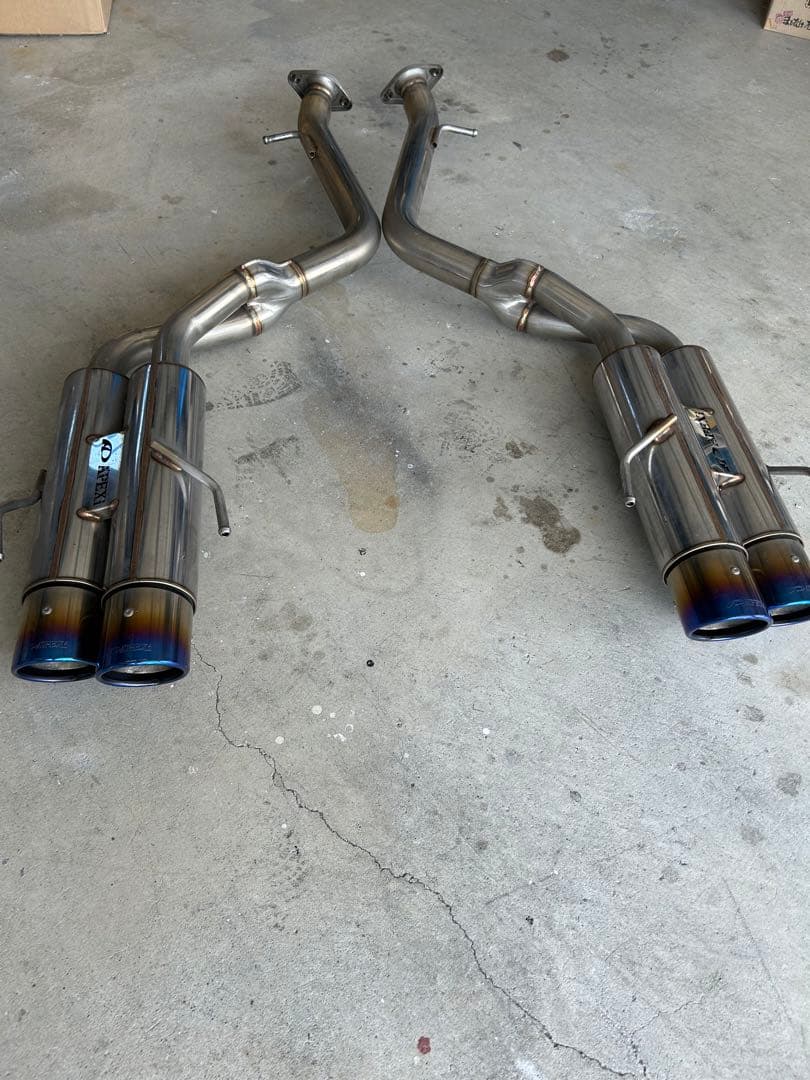 Apex ステンレス デュアルマフラー本体レクサスRC300.350.