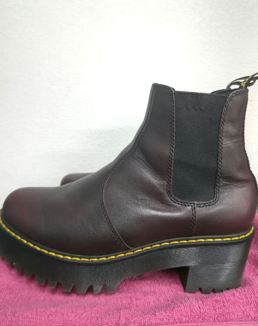 ドクターマーチン サイドゴアブーツ バーガンディ uk6.5 男女兼用