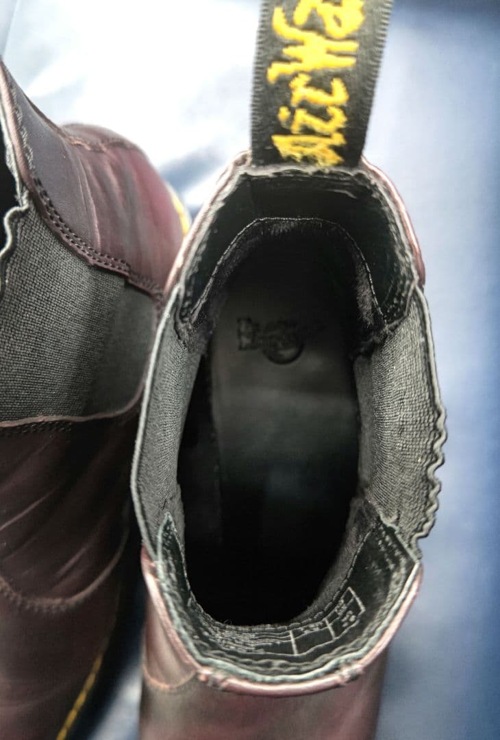 ドクターマーチン サイドゴアブーツ バーガンディ uk6.5 男女兼用