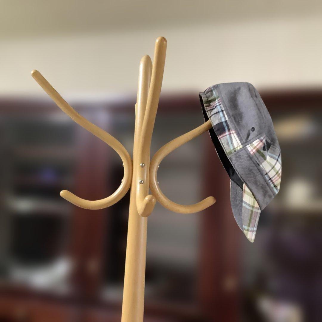 ポールハンガー　コート掛け　コートハンガー　傘立て　帽子ハンガー　玄関　木製