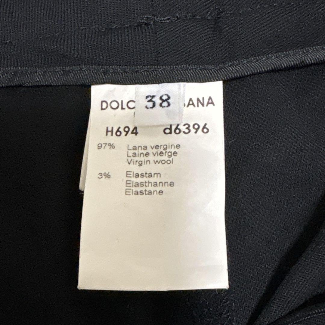 高級　ドルチェ&ガッバーナ プリーツ　フレアパンツ ブラック　38