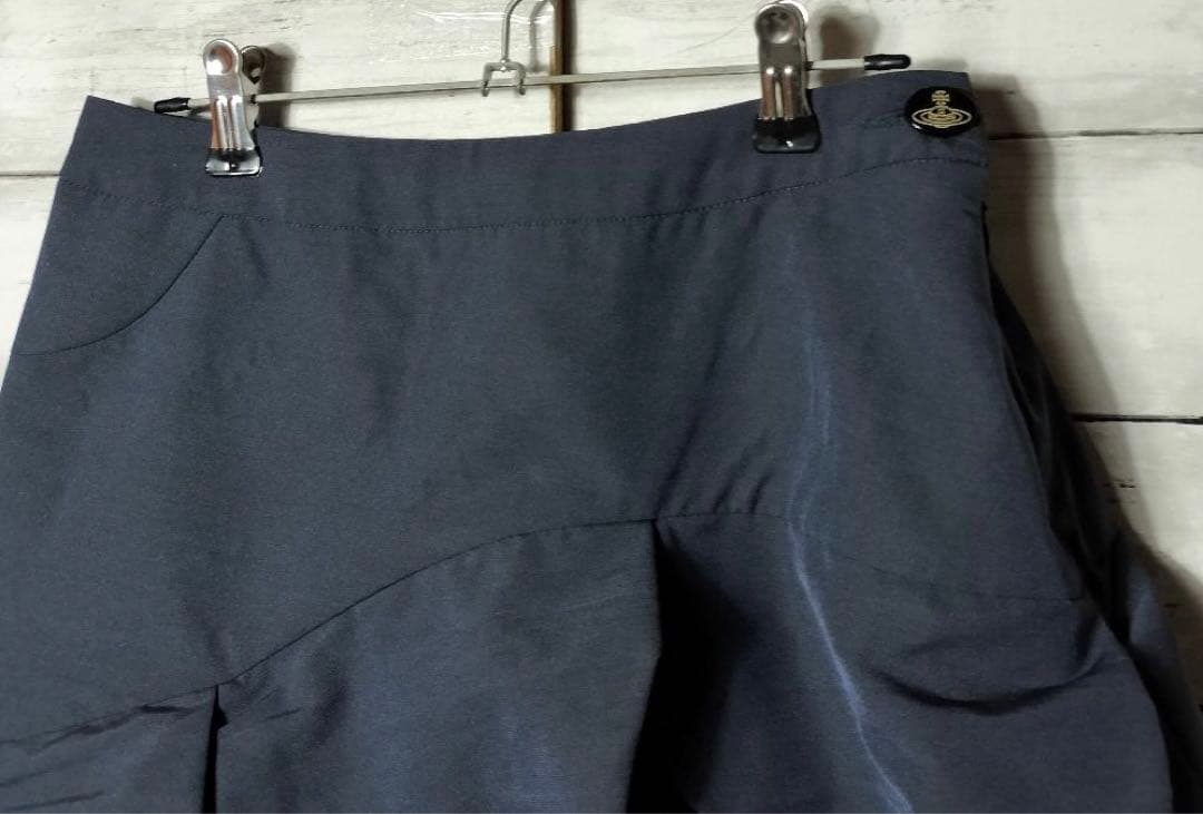 ヴィヴィアンウエストウッド レッドレーベル ひざ丈スカート 変形 ウールナイロン