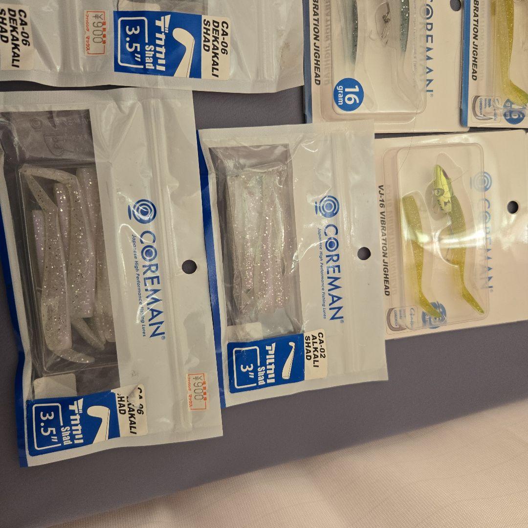 コアマンVJ16,28,CZ30,デカカリシャッド,アルカリシャッドセット