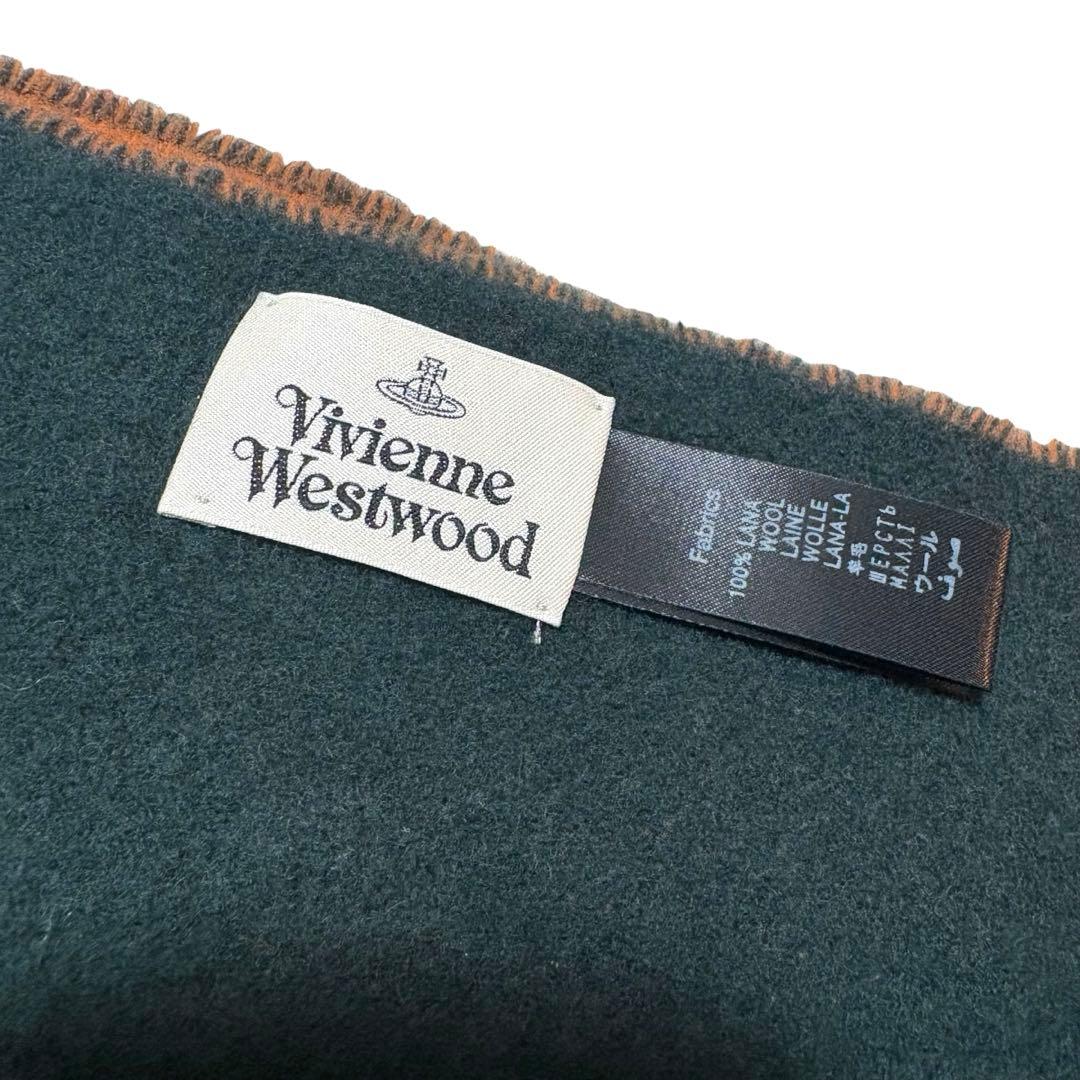 美品 Vivienne Westwood ウール リバーシブル マフラー オーブ
