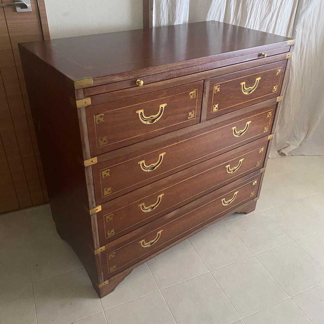 アンティーク　チェスト　ヨーロピアン　象嵌　イギリス　英国　モダン　北欧　棚