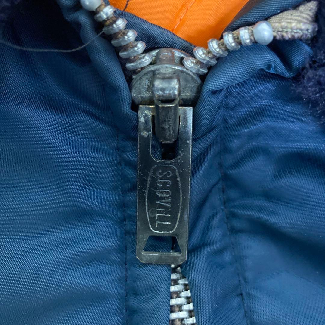 か*か様 70s80s B-15 フライトジャケット 鬼フェード　ビンテージ　茄