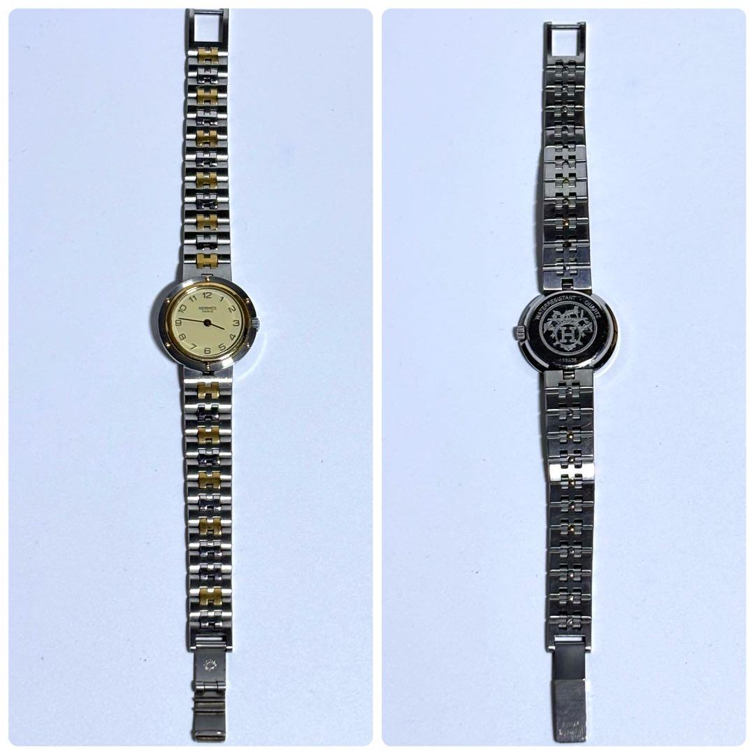 稼動 HERMES レディース腕時計 ラウンド コンビ アナログ クォーツ