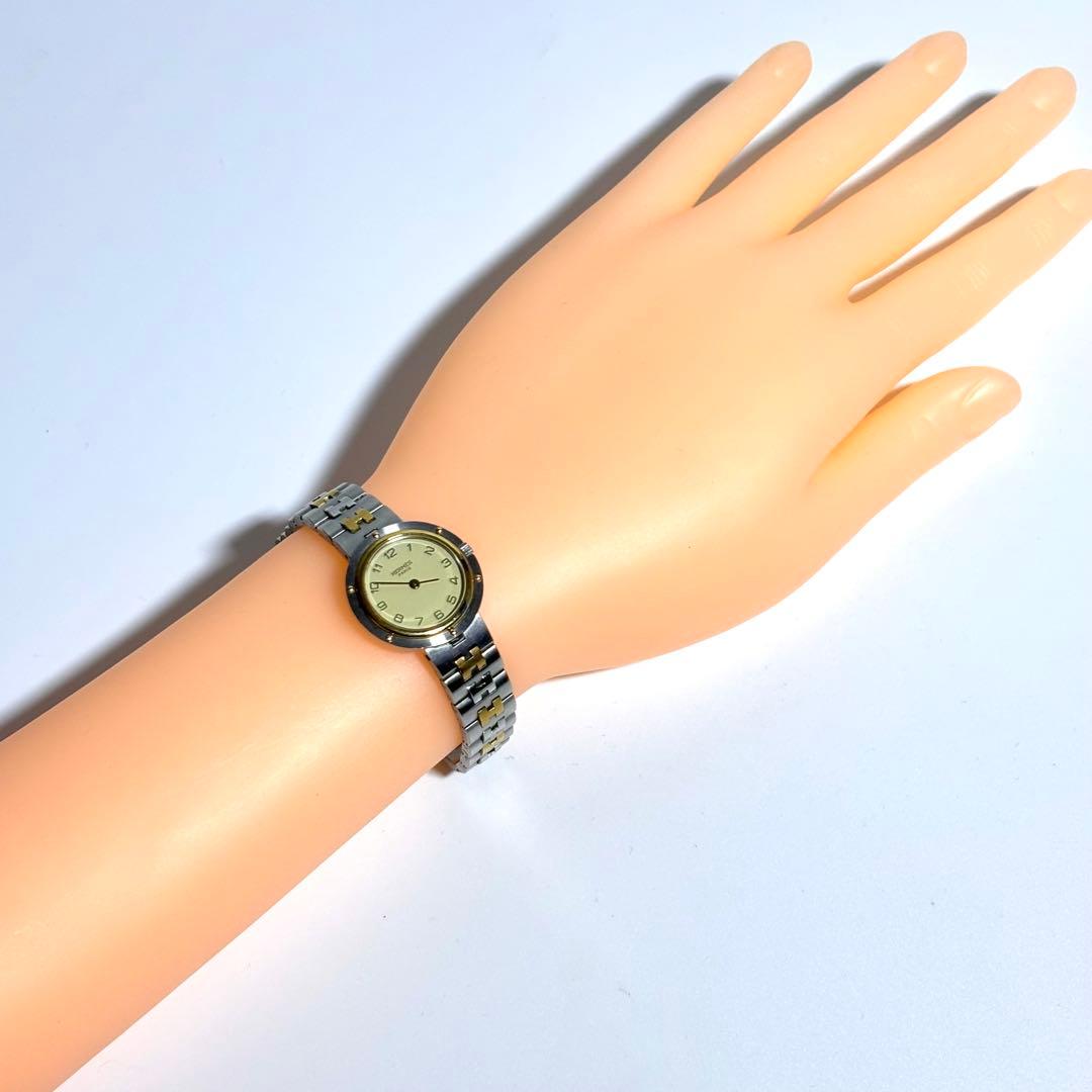 稼動 HERMES レディース腕時計 ラウンド コンビ アナログ クォーツ