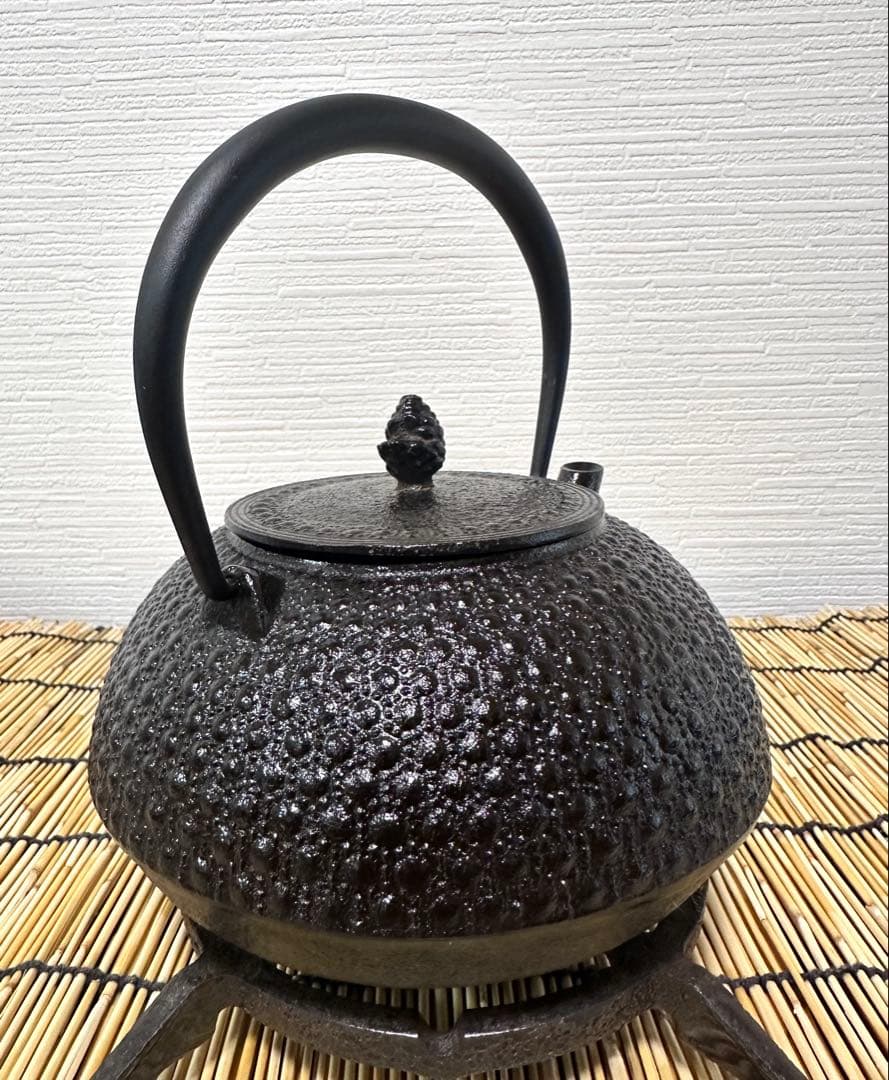 未使用品、供箱付　岩手県奥州水沢幸工芸　現代の名工 佐藤勝久造　丸平型亀甲霰