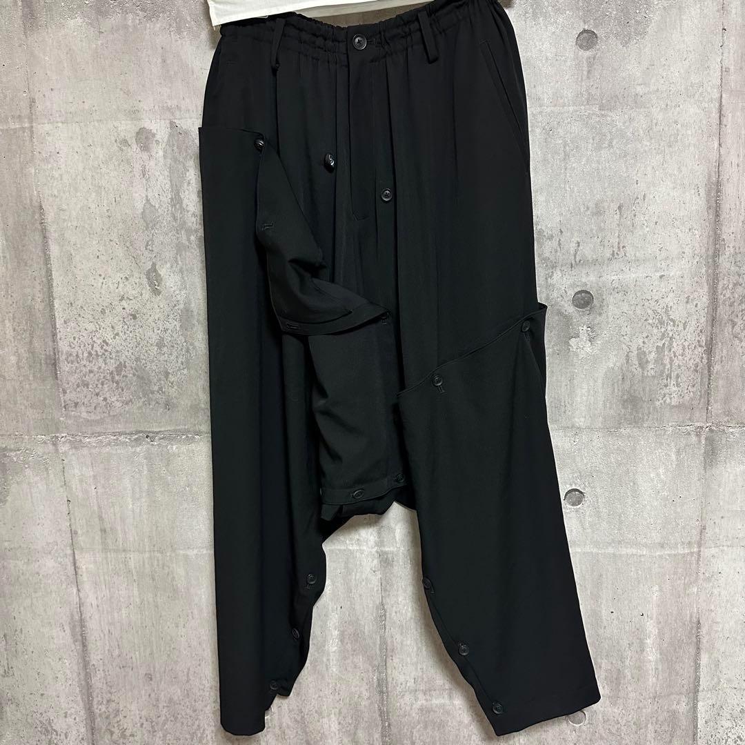 【希少】2 Yohji Yamamoto サルエルパンツ パッチワーク ボタン