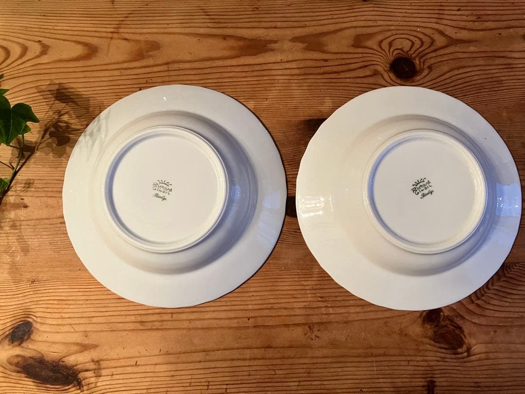 ジノリ　ベッキオホワイト　20スーププレート×2