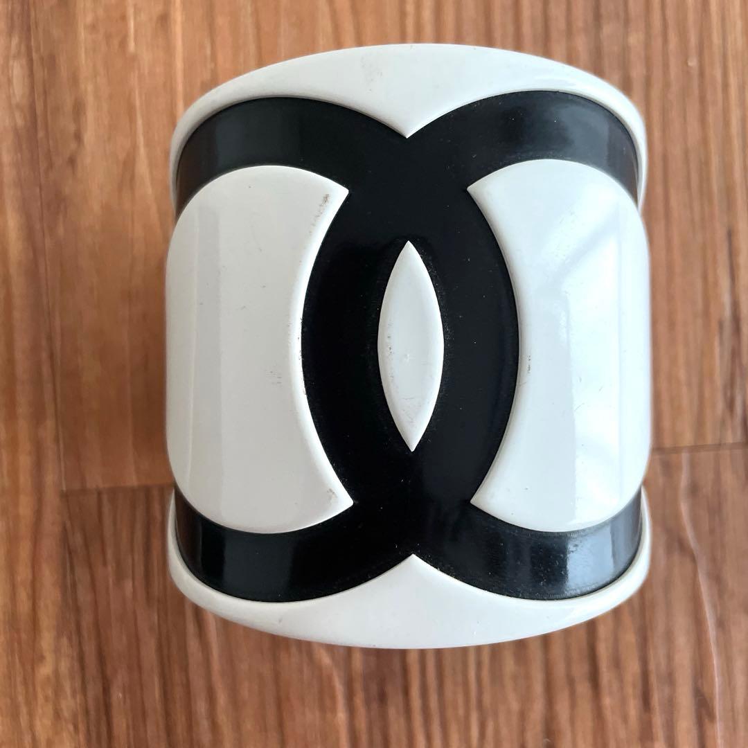 最終セール❗️CHANEL バングル ホワイト/ブラック