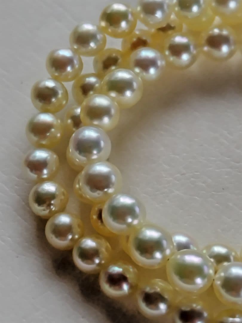 ２点になります。K18 アコヤ真珠ベビーパール　ネックレス