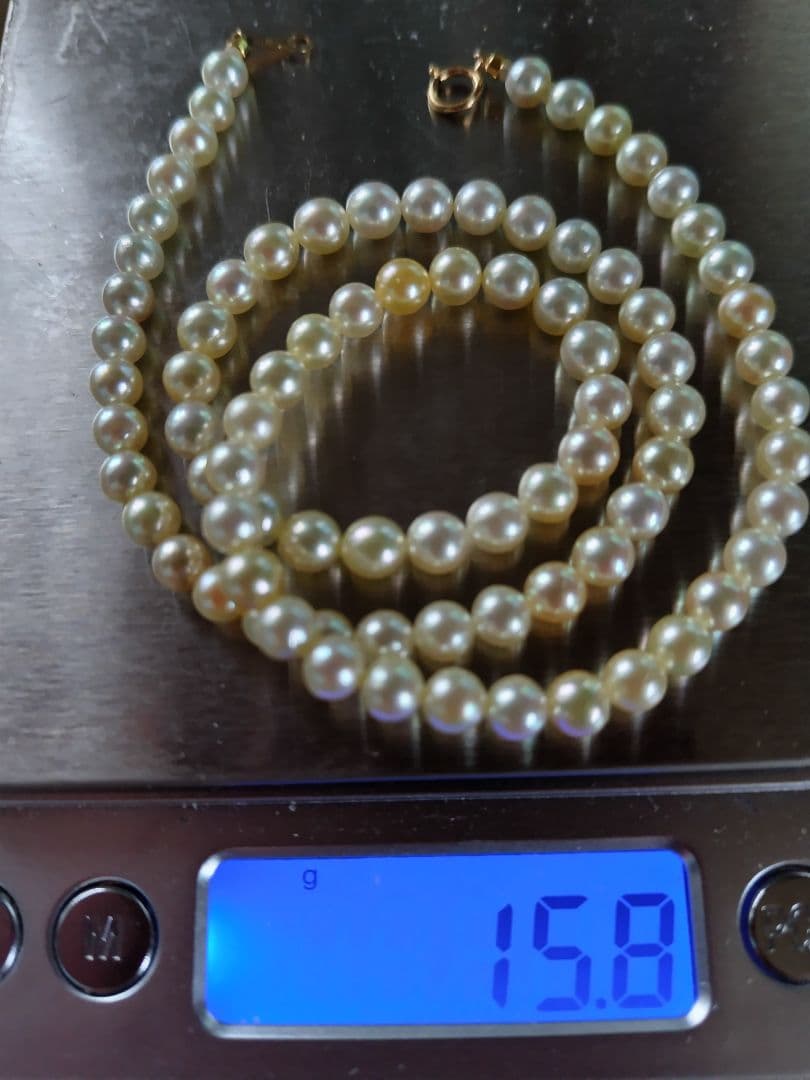 ２点になります。K18 アコヤ真珠ベビーパール　ネックレス