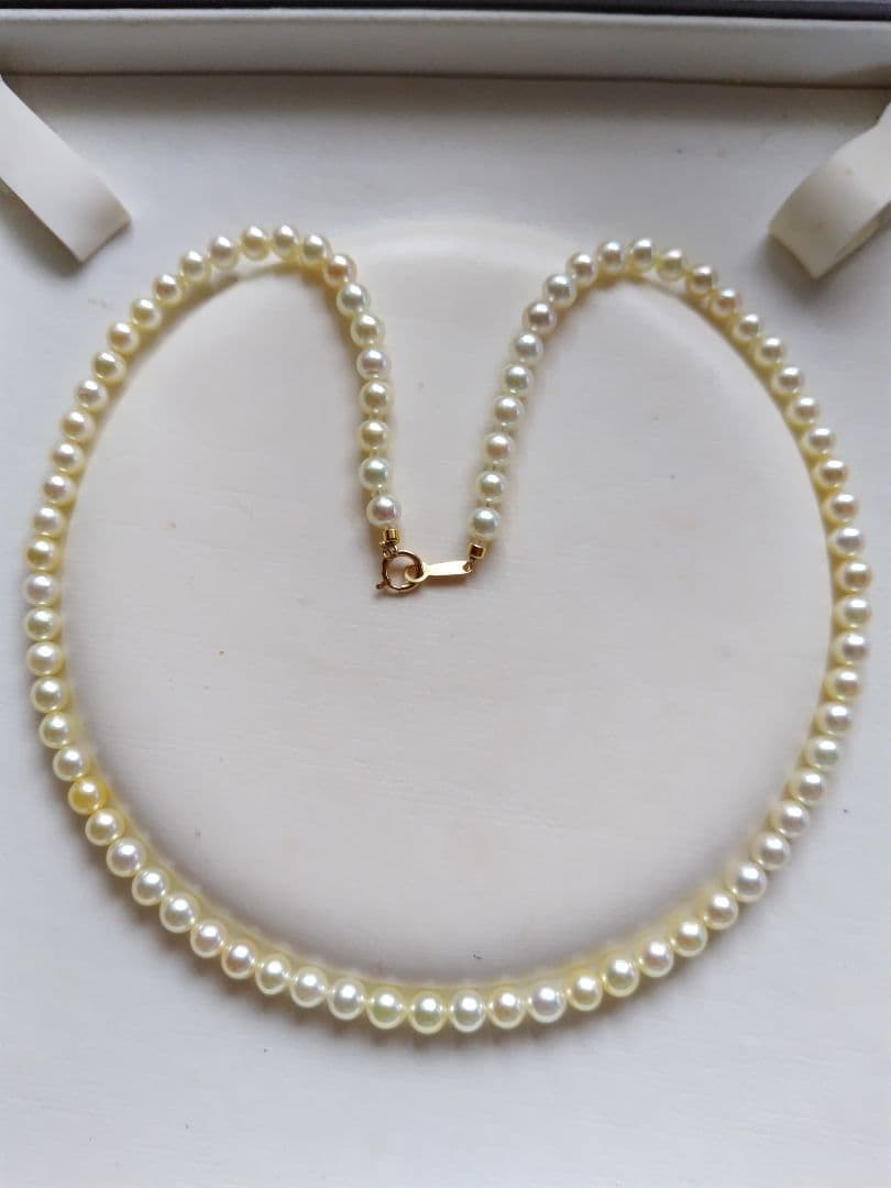 ２点になります。K18 アコヤ真珠ベビーパール　ネックレス