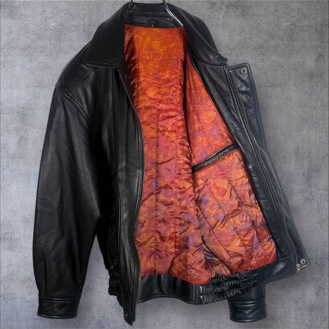 90's VINTAGE A-2 フライトジャケット イタリア製ラムレザー L