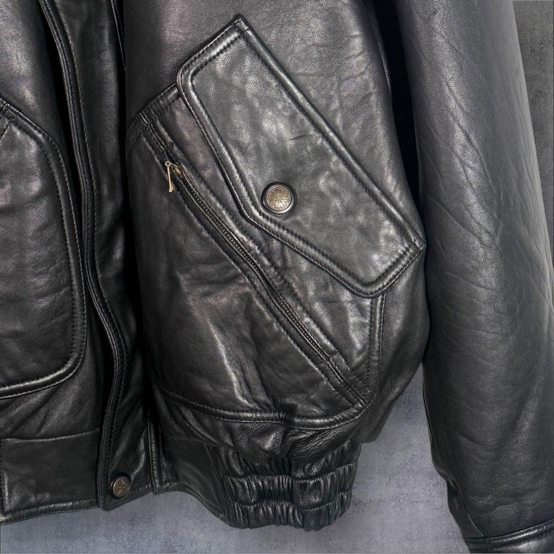 90's VINTAGE A-2 フライトジャケット イタリア製ラムレザー L