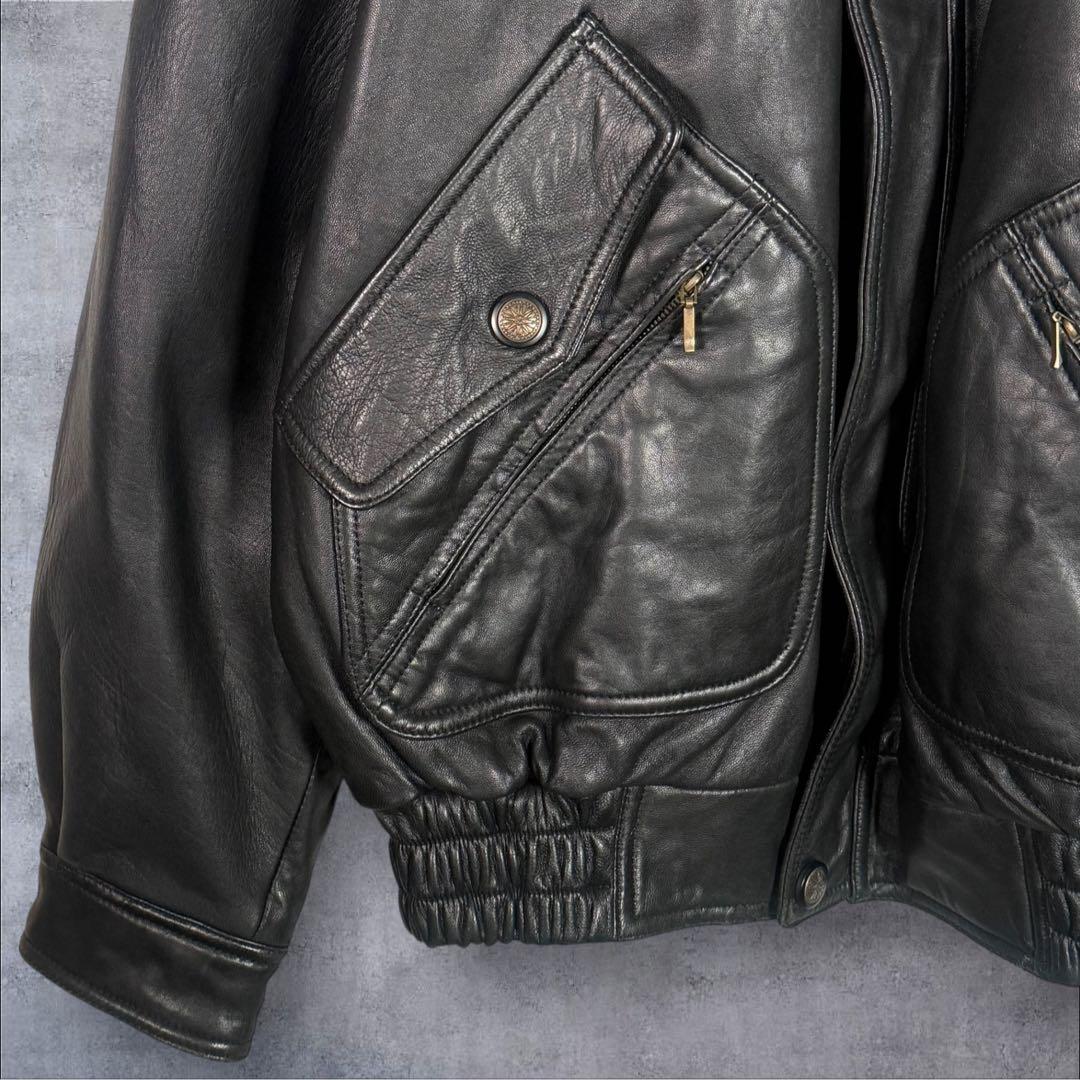 90's VINTAGE A-2 フライトジャケット イタリア製ラムレザー L