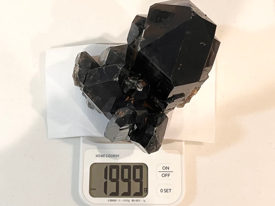 【週末限定値引き中】モリオン原石 スモーキークォーツ 黒水晶 クラスター 2kg