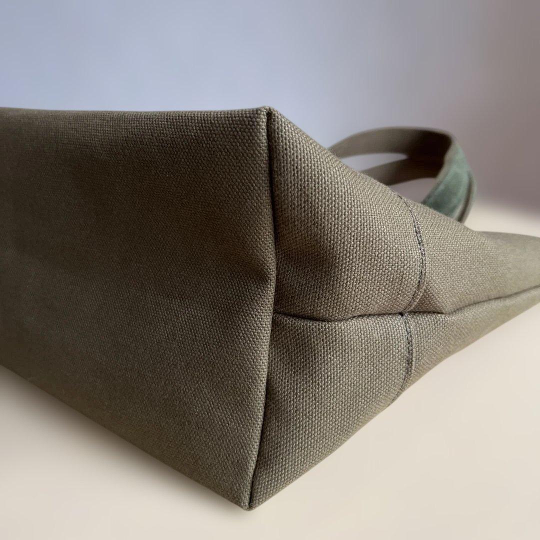 オールドテディ ワッペントートバッグ (小) ダークグリーン