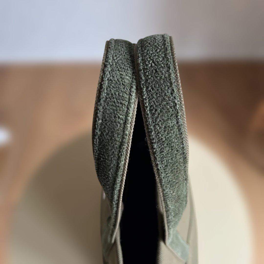 オールドテディ ワッペントートバッグ (小) ダークグリーン