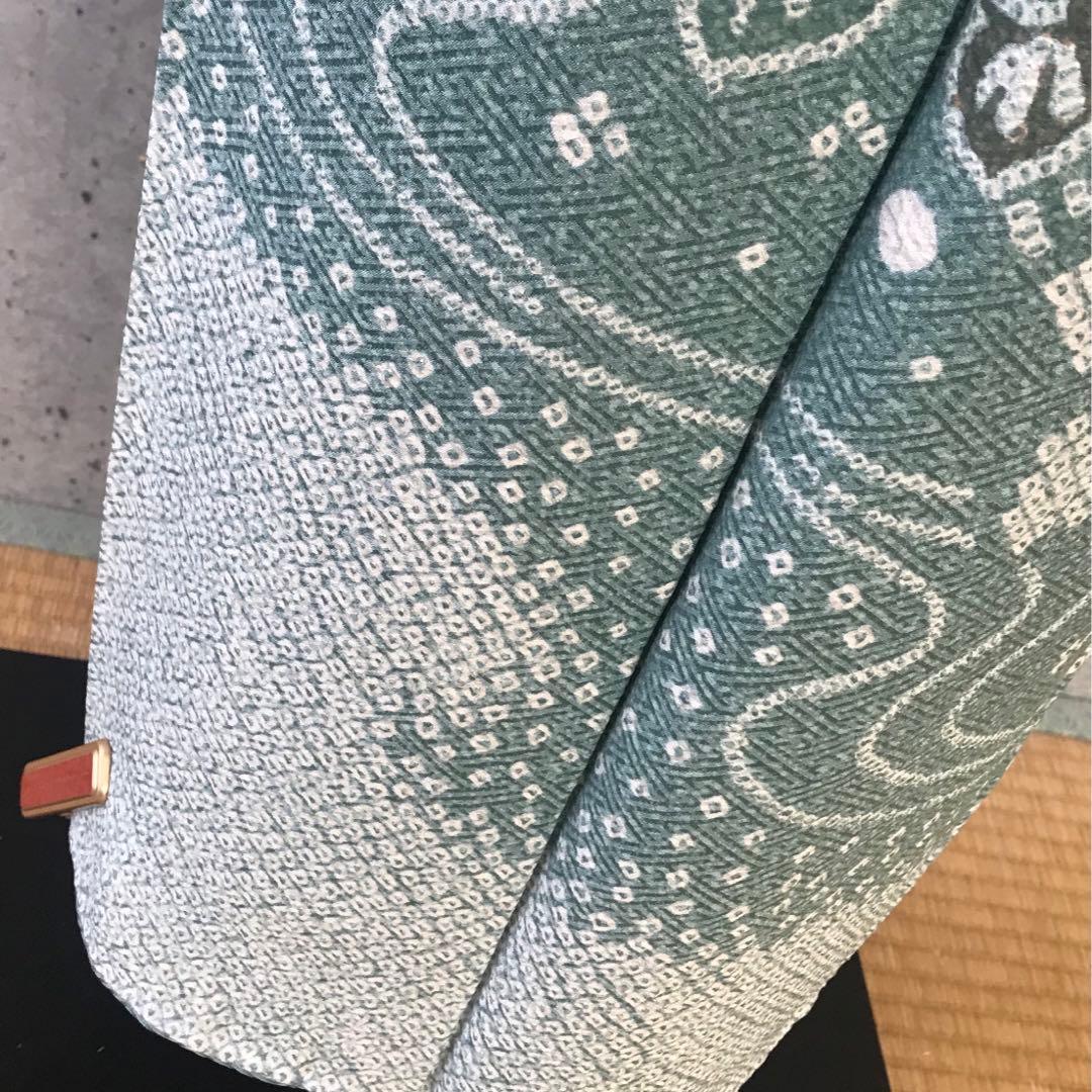 正絹　上質な訪問着　絞り柄　袷