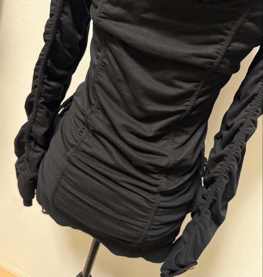 y2k 00s❤︎ ギミック グランジ クシュクシュパーカー