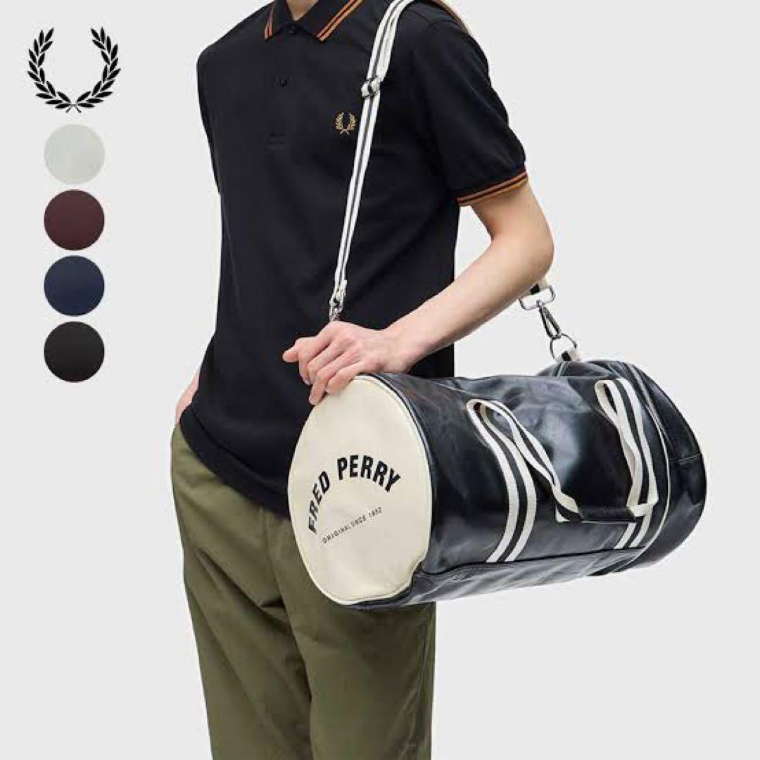 FRED PERRY ドラムバッグ ブラック