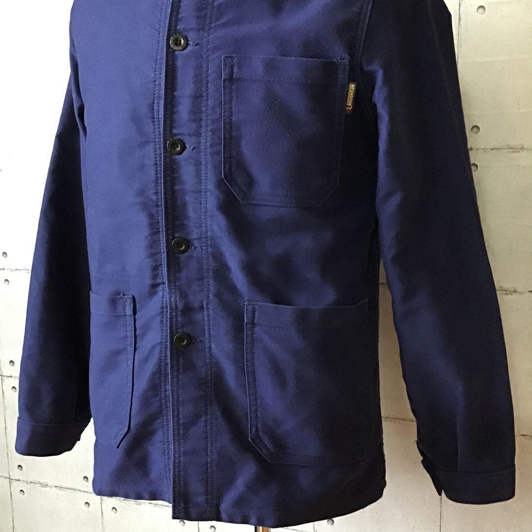 ユーロヴィンテージ　ラブルール　モールスキンジャケット　フランス製　ナス紺