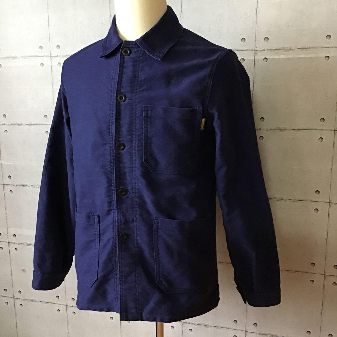 ユーロヴィンテージ　ラブルール　モールスキンジャケット　フランス製　ナス紺