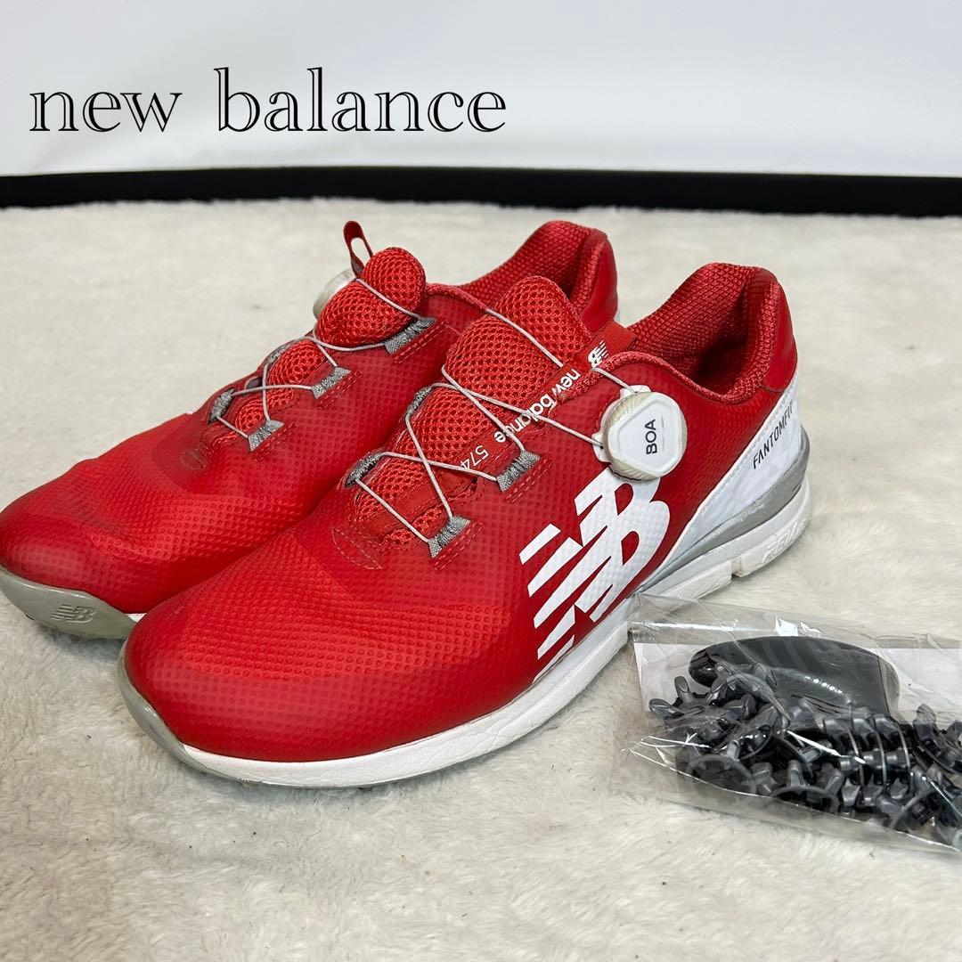 美品❗️New Balance FantomFit BOA ゴルフシューズ 赤
