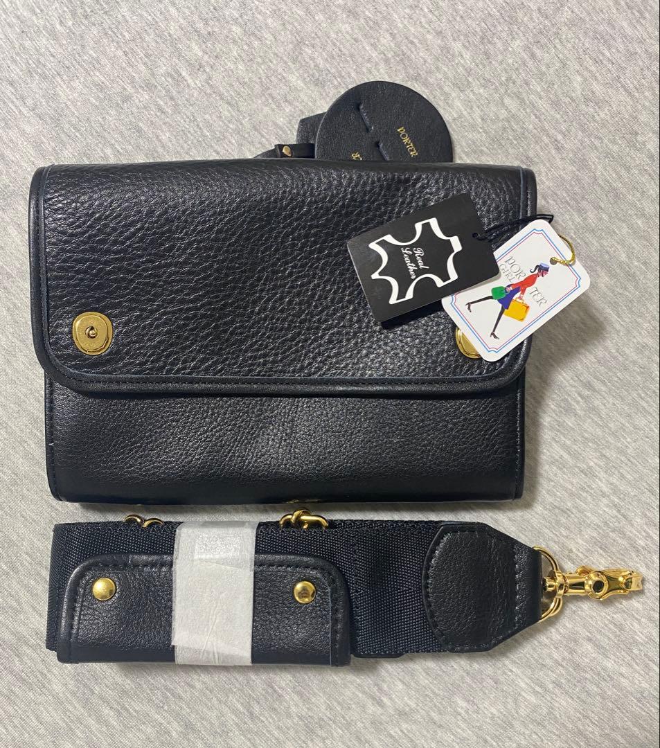 PORTER ミニアチュール 2wayウォレット ブラック 新品